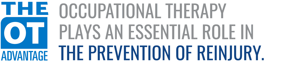 OCCUPATIONAL THERAPY PLAYS AN ESSENTIAL ROLE IN THE PREVENTION OF REINJURY.